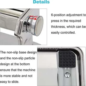 Polymer Clay Press Machine, Craft Clay Mixers Machine and 40PCS Polymer Clay Cutters Mold, Stainless Steel Handmade Clay Rolling Machine for DIY Craft - 6 Thickness Options