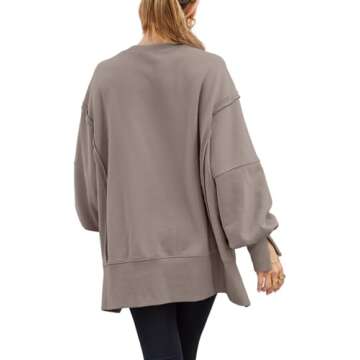 AUTOMET Women's Cozy Oversized Sweatshirt for Fall Fashion