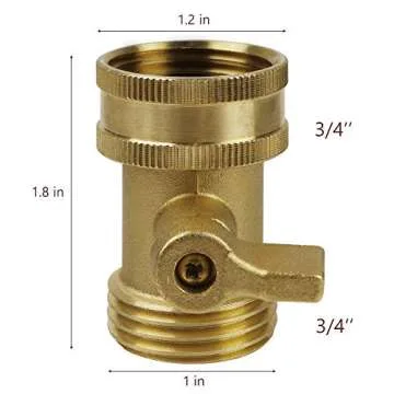Twinkle Star Heavy Duty Brass Shut Off Valve Set for Garden