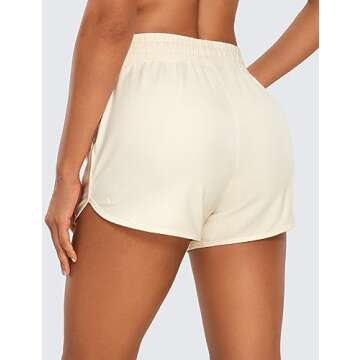 CRZ YOGA Women's Casual Sweat Shorts - 3.5'' Athletic Summer Comfy Cotton for Lounge Gym Jersey with...