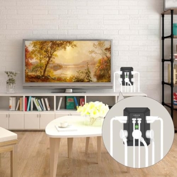 USB Wall Charger with 5 Outlets and 4 USB Ports