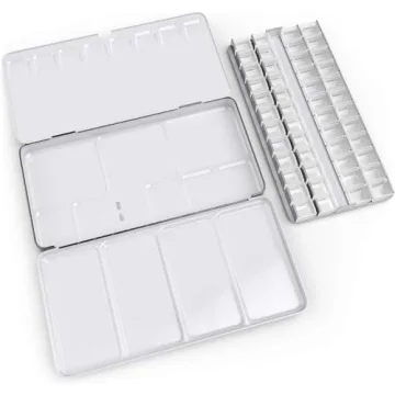 ARTEZA Watercolor Palette Tin with 48 Customizable Pans