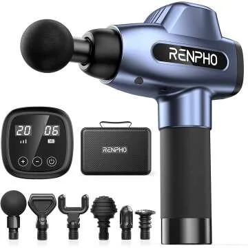 RENPHO Mini Massage Gun for Athletes | Heat & Percussion