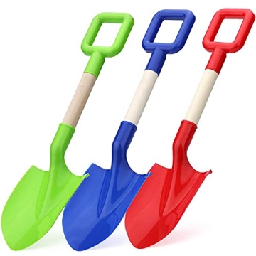 16" Long Kids Beach Spades Sand Shovels Toys Gardening Tools Kit Sandbox Sturdy Scoop Durable Wood H...