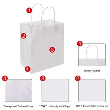 Oikss Medium Kraft Paper Bags for All Occasions