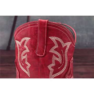 heelchic Women Classic Cowboy Ankle Boots for Women