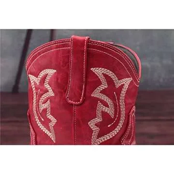 heelchic Women Classic Cowboy Ankle Boots for Women