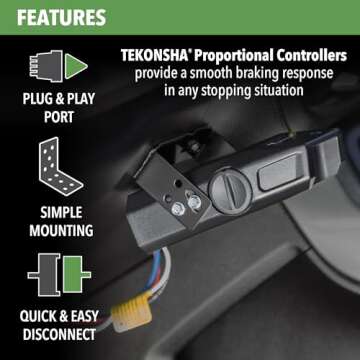 Tekonsha 9030 Voyager Electronic Brake Control , Black