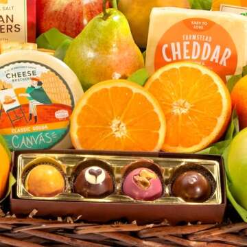 A Gift Inside Thank You Orchard Delight Fruit and Gourmet Basket