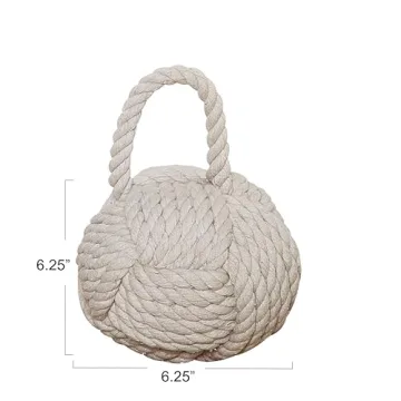 Creative Co-Op Nautical Rope Knot Door Stop for Home