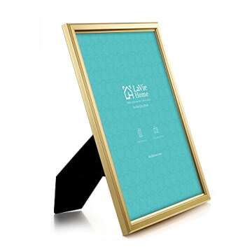 LaVie Home 8x10 Picture Frames (6 Pack, Gold) Simple Designed Photo Frame with High Definition Glass...