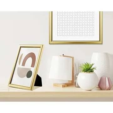 LaVie Home 8x10 Picture Frames (6 Pack, Gold) Simple Designed Photo Frame with High Definition Glass for Wall Mount & Table Top Display, Set of 6 Classic Collection