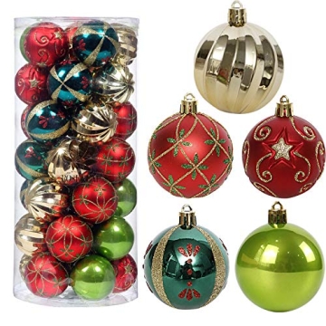 Stunning 30ct Christmas Tree Ornaments Set in Vibrant Colors