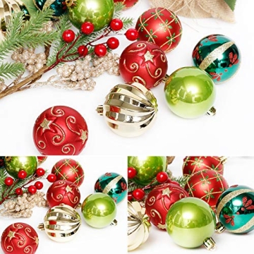 Stunning 30ct Christmas Tree Ornaments Set in Vibrant Colors
