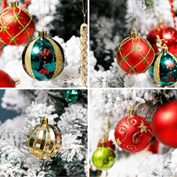 Stunning 30ct Christmas Tree Ornaments Set in Vibrant Colors