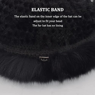 YXCFEWD Mink Fox Fur Hat Elegant Winter Warm Women