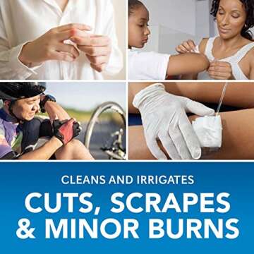 MediCleanse First Aid Sterile Saline Wound Wash, Promotes Healing, No Stinging or Burning, 7.4 oz Spray Can - Made in USA