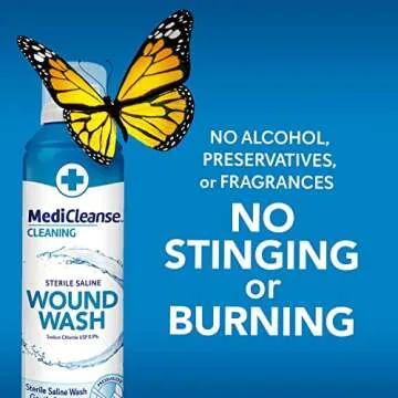 MediCleanse Sterile Saline Wound Wash - No Stinging, Safe Healing