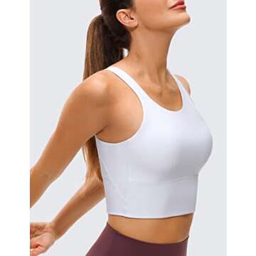 CRZ YOGA High Neck Longline Sports Bra for Women
