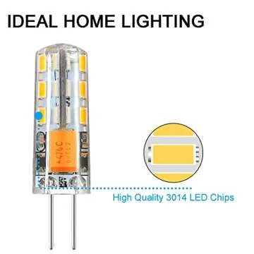 RAYHOO G4 LED Bulbs 1.5W Warm White 10pcs Pack