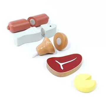 PairPear Wooden Play Food Set for Toddlers - Fun Kitchen Toy