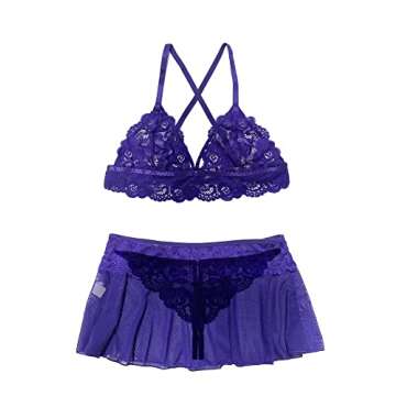 Glow in the Dark Floral Lingerie Set for Curvy Women