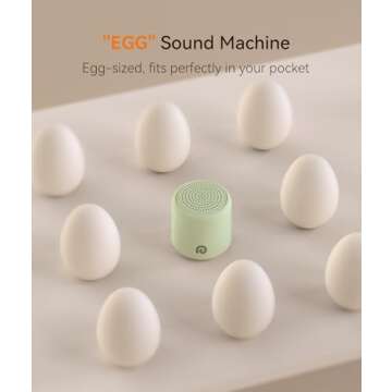 Dreamegg Sound Machine for Sleep Baby - Portable Sound Machine Baby Adults, 16 Soothing Sounds, Timer, Travel Mini White Noise Sound Machine for On-The-go Home Baby Shower Registry Gift, Green