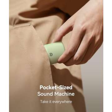 Dreamegg Sound Machine for Sleep Baby - Portable Sound Machine Baby Adults, 16 Soothing Sounds, Timer, Travel Mini White Noise Sound Machine for On-The-go Home Baby Shower Registry Gift, Green