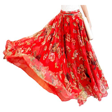 Afibi Women's Chiffon Maxi Skirt - Elegant & Versatile