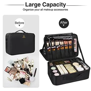 Professional Makeup Case - MONSTINA Large Capacity Organizer