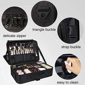 Professional Makeup Case - MONSTINA Large Capacity Organizer