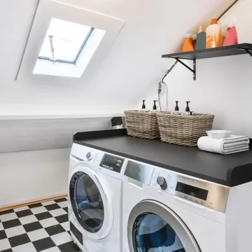 Kaboon Countertop Washer Dryer Space Saver in Black