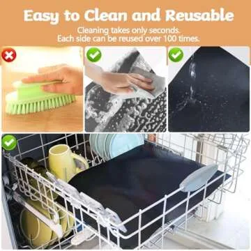 Reusable Grill Mats for Outdoor Grill,Set of 7 Non Stick Grill Mat,Heavy Duty BBQ Grilling Sheets,Easy to Clean, Works on Gas Charcoal and Electric BBQ,15.75 x 13 Inch Black