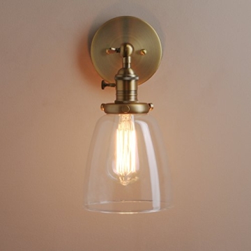 Vintage Wall Sconce with Clear Glass Shade for Every Home