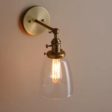 Vintage Wall Sconce with Clear Glass Shade for Every Home
