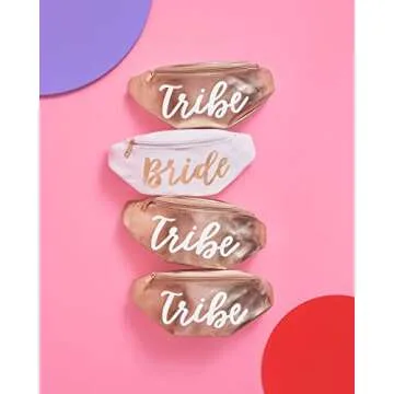xo, Fetti Bachelorette Party Bride Tribe Fanny Packs - 8 Bags | Rose Gold Bridesmaid Favors, Bachelorette Party Decorations, Bride To Be Gift, Bach Favor, Bridal Shower
