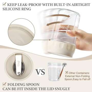 SOLIGT Overnight Oats Containers - Portable Meal Prep Jars