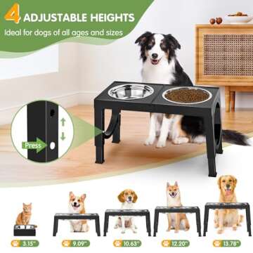 Elevated Dog Bowls Large Breed XiaZ Raised Dog Bowl Stands Large Medium Sized Dog 1000ml Elevated Do...