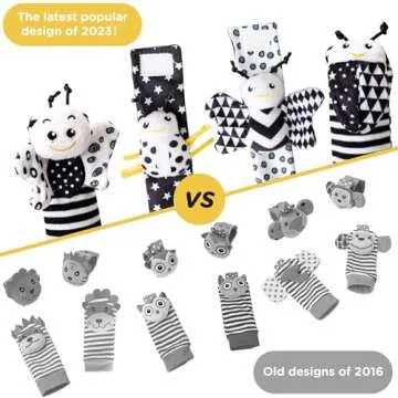 Infant Rattle Socks | 4PCS Baby Toys for Newborns