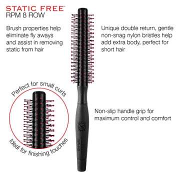Cricket Static Free RPM Round Hair Brush for All Hair Types