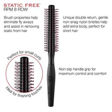 Cricket Static Free RPM Round Hair Brush for All Hair Types