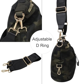 PAKFIEKS Women Nylon Handbag Anti-theft Casual Lightweight Travel Shopping Shoulder Bag Waterproof Crossbody bag (Camo)