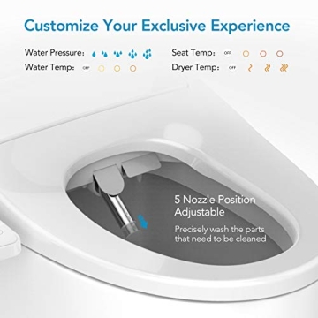 FlexiHome Electronic Bidet Seat with Heated Comfort and Smart Controls