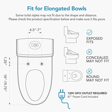 FlexiHome Electronic Bidet Seat with Heated Comfort and Smart Controls