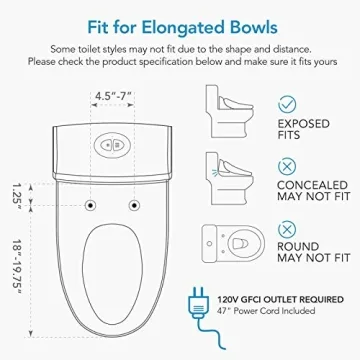 FlexiHome Electronic Bidet Seat with Heated Comfort and Smart Controls
