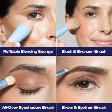 Alleyoop Multi-Tasker 4-in-1 Makeup Brush for Travel