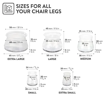 Aneaseit Chair Leg Floor Protectors for Hardwood Floors
