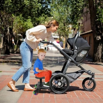 Universal Stroller Board with LED Wheels and Detachable Seat