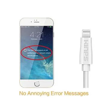 KINPS MFi Certified Lightning to USB Cable 10ft/3m iPhone Charger Cord Super Long for iPhone Xs/XS Max/XR/X / 8/8 Plus / 7/7 Plus / 6S / 6S Plus, iPad Pro/Air/Mini (White, 3 Pack)