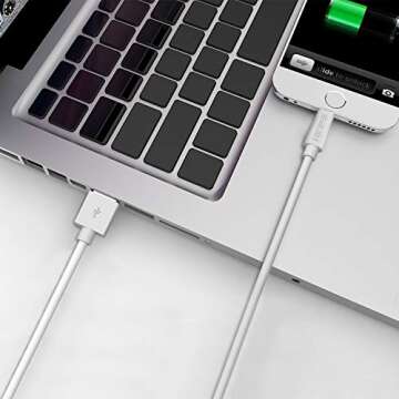 KINPS MFi Certified Lightning to USB Cable 10ft/3m iPhone Charger Cord Super Long for iPhone Xs/XS Max/XR/X / 8/8 Plus / 7/7 Plus / 6S / 6S Plus, iPad Pro/Air/Mini (White, 3 Pack)